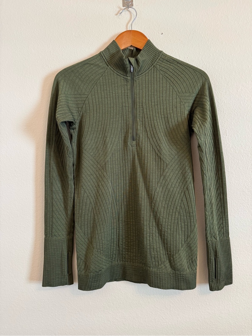 Lululemon Rest Less 1/2 Zip Landscape Green